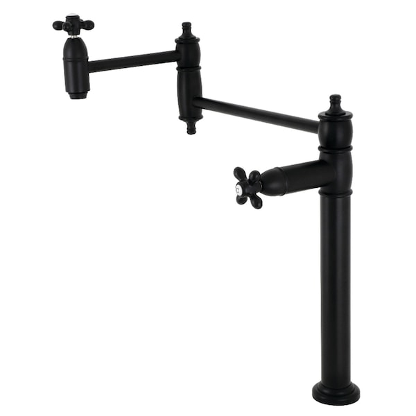 Deck Mount Pot Filler, Matte Black